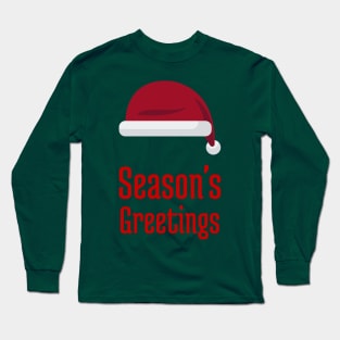 Season's Greetings Santa Claus Long Sleeve T-Shirt